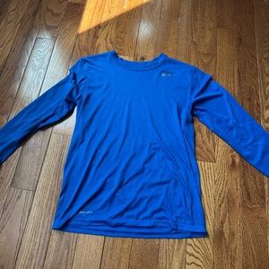 Nike Blue Long Sleeve Dri-FIT Shirt